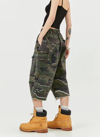 Camouflage Flap Pocket Shorts Korean Street Fashion Shorts By Made Extreme Shop Online at OH Vault