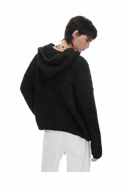 Drawstring Wool Blend Hooded Sweater Korean Street Fashion Sweater By Terra Incognita Shop Online at OH Vault