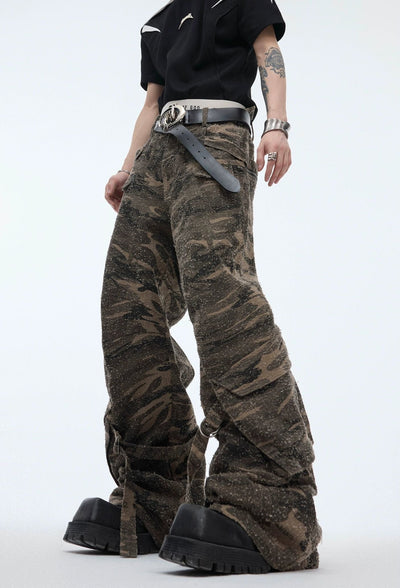 Camouflage Textured Cargo Pants Korean Street Fashion Pants By Argue Culture Shop Online at OH Vault