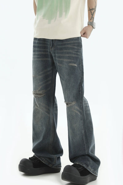 Slight Rip Details Jeans Korean Street Fashion Jeans By INS Korea Shop Online at OH Vault