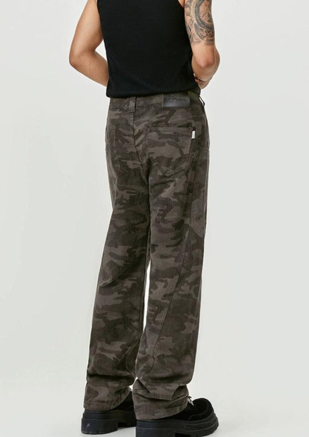 Camouflage Slim Fit Pants Korean Street Fashion Pants By Made Extreme Shop Online at OH Vault