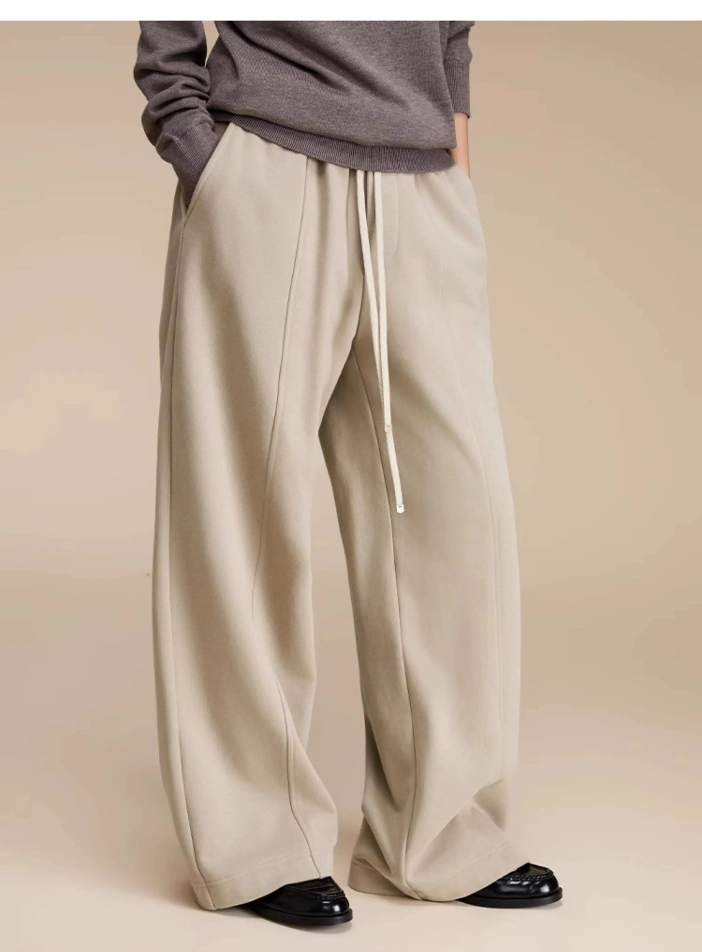 Elastic Drawstring Wide Sweatpants Korean Street Fashion Pants By Opicloth Shop Online at OH Vault