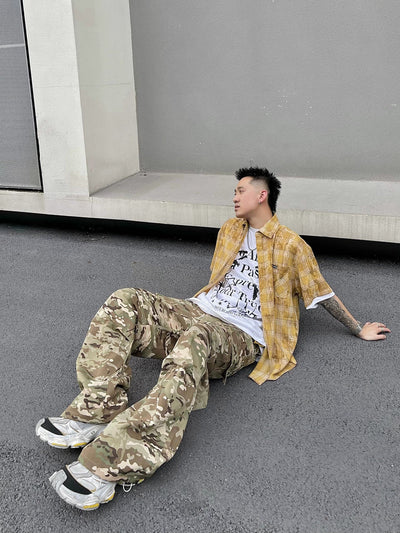 Bleach Checked Shirt Korean Street Fashion Shirt By Blacklists Shop Online at OH Vault