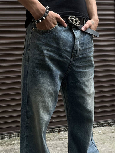 Faded Pleats Ripped Jeans Korean Street Fashion Jeans By MaxDstr Shop Online at OH Vault