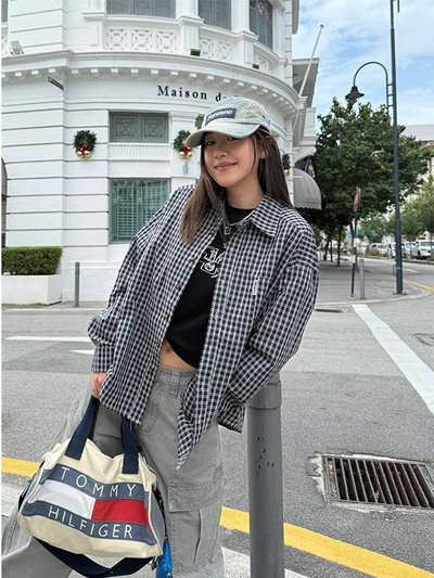 Essential Plaid Shirt Korean Street Fashion Shirt By Made Extreme Shop Online at OH Vault