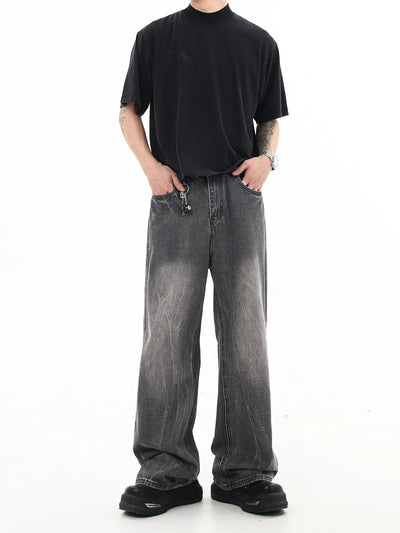 Lightning Crackle Jeans Korean Street Fashion Jeans By Blacklists Shop Online at OH Vault