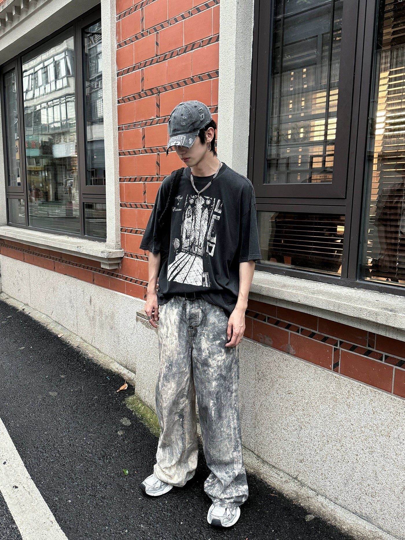 Ink Camo Jeans Korean Street Fashion Jeans By Ash Dark Shop Online at OH Vault