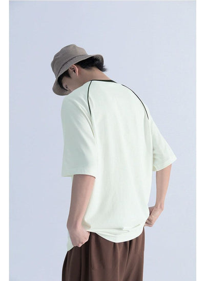 Minimal Line Classic T-Shirt Korean Street Fashion T-Shirt By Mentmate Shop Online at OH Vault