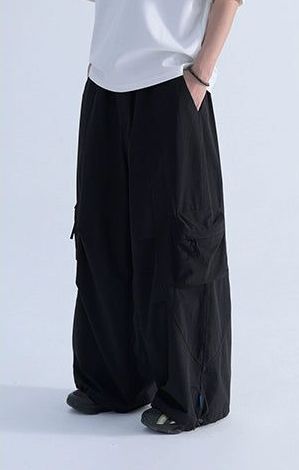 Workwear Drawstring Cargo Pants Korean Street Fashion Pants By Mentmate Shop Online at OH Vault
