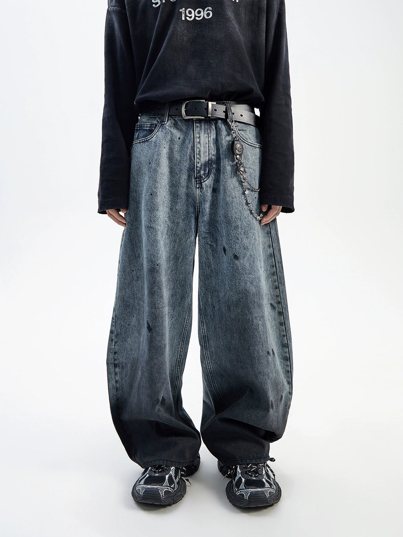 Gradient Ink-Smudged Jeans Korean Street Fashion Jeans By Ash Dark Shop Online at OH Vault