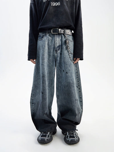 Gradient Ink-Smudged Jeans Korean Street Fashion Jeans By Ash Dark Shop Online at OH Vault