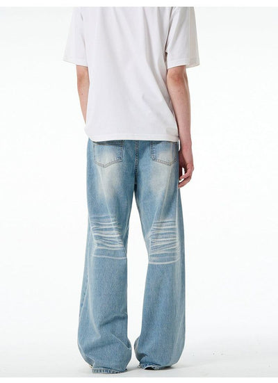 Faded Ripples Jeans Korean Street Fashion Jeans By Mad Witch Shop Online at OH Vault