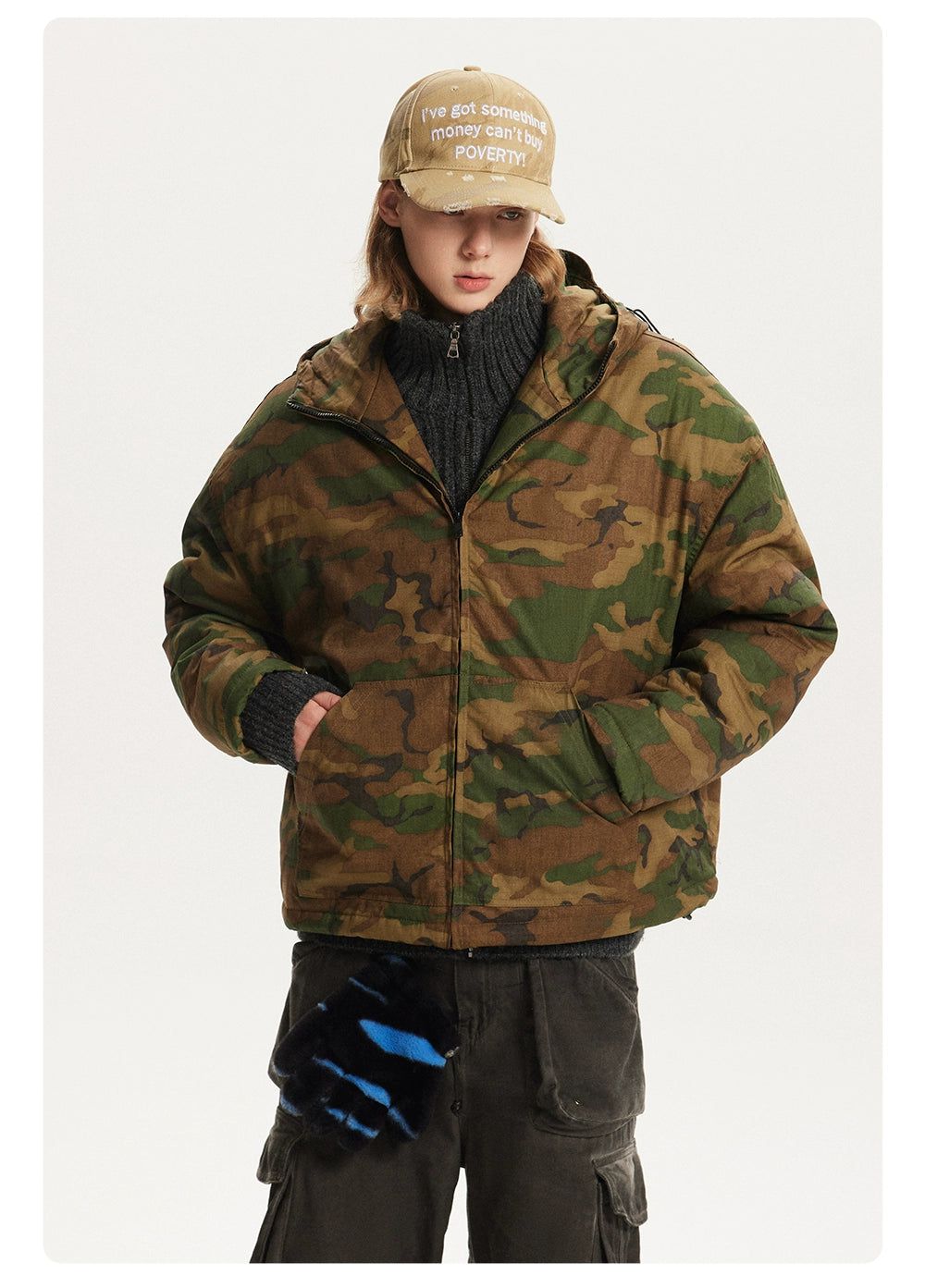 Camouflage Loose Fit Hooded Jacket Korean Street Fashion Jacket By Made Extreme Shop Online at OH Vault