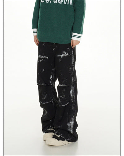 Casual Paint-Smudged Jeans Korean Street Fashion Jeans By Mr Nearly Shop Online at OH Vault