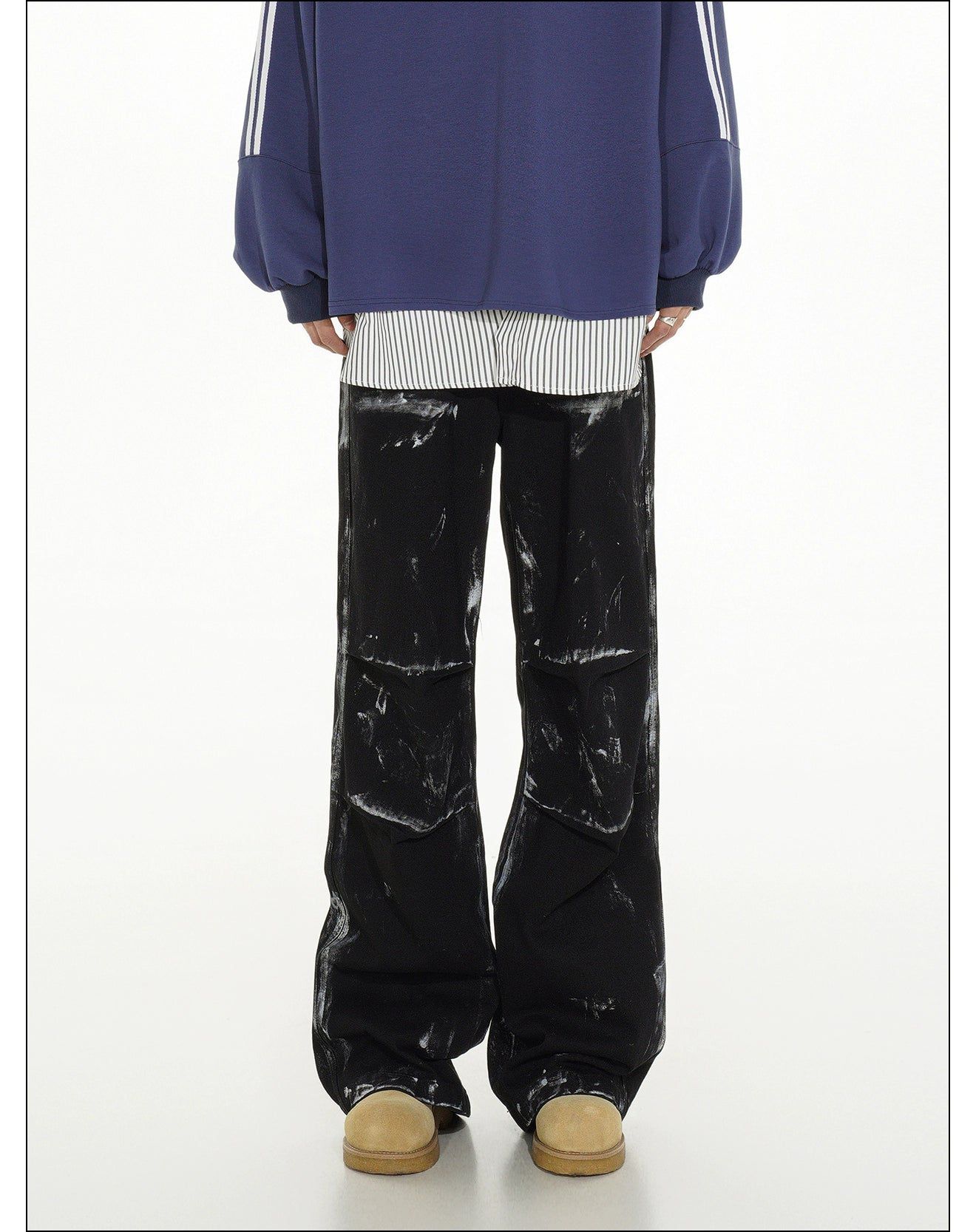 Casual Paint-Smudged Jeans Korean Street Fashion Jeans By Mr Nearly Shop Online at OH Vault