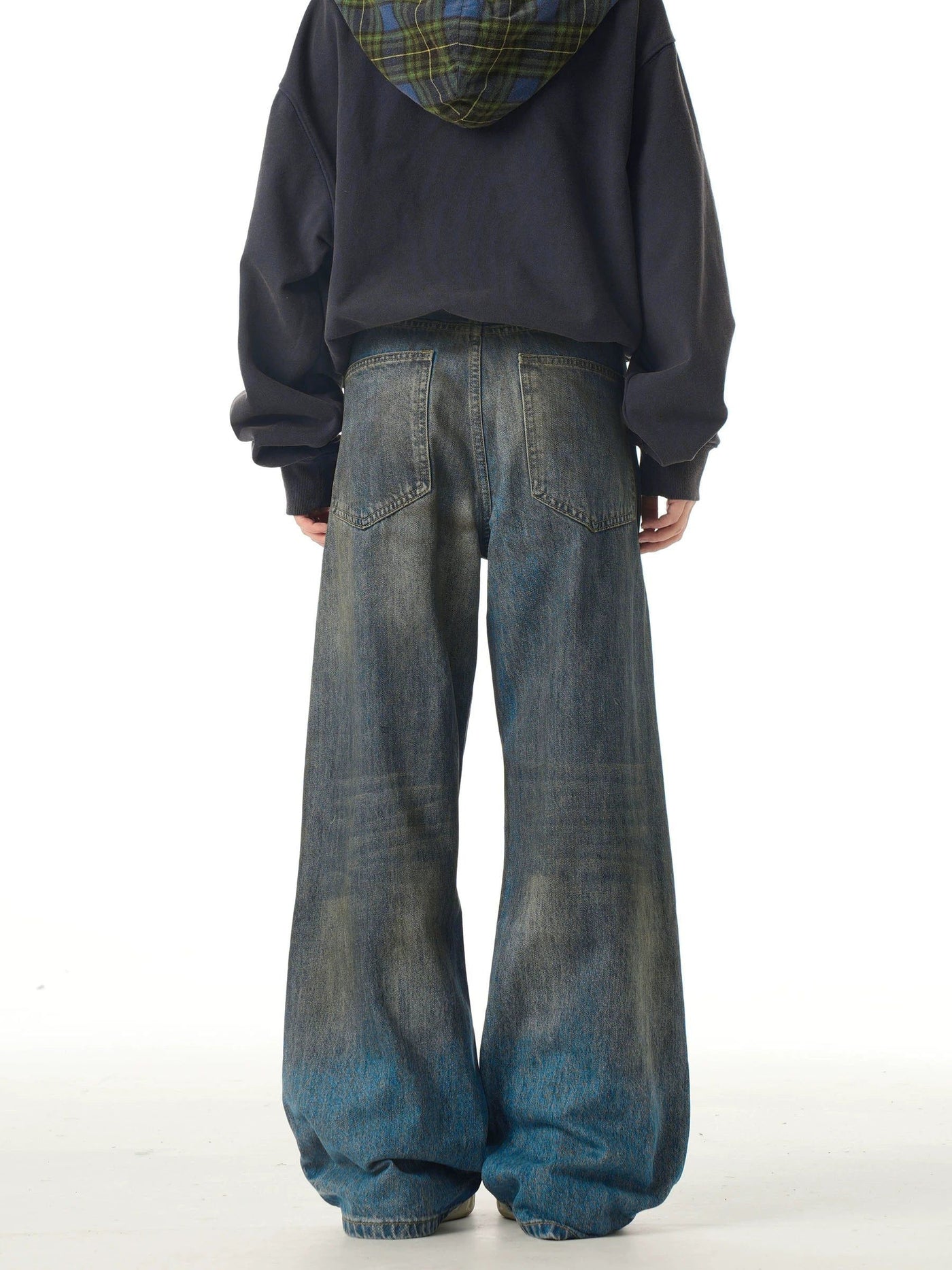 Charcoal Washed Loose Fit Jeans Korean Street Fashion Jeans By Ash Dark Shop Online at OH Vault