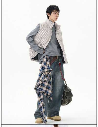 Charcoal Washed Pocket Jeans Korean Street Fashion Jeans By 77Flight Shop Online at OH Vault