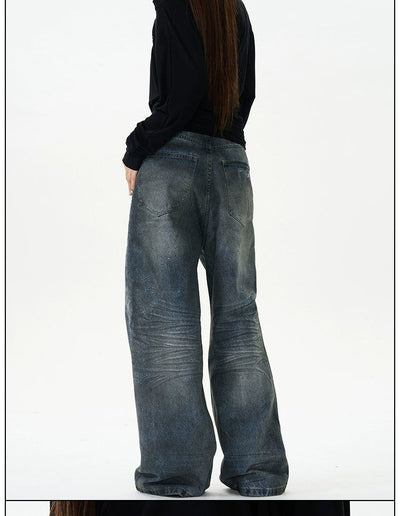 Charcoal Washed Pocket Jeans Korean Street Fashion Jeans By 77Flight Shop Online at OH Vault