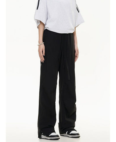 Rivet Buttons Zipped Slit Pants Korean Street Fashion Pants By Made Extreme Shop Online at OH Vault