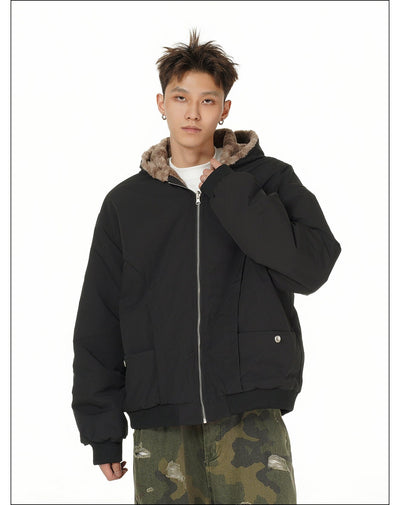 Double-Sided Plushy Jacket Korean Street Fashion Jacket By Mr Nearly Shop Online at OH Vault