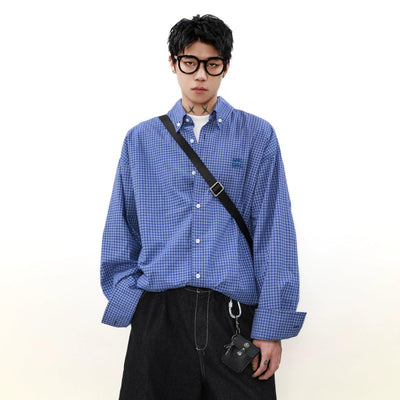 Casual Plaid Buttoned Shirt Korean Street Fashion Shirt By Mr Nearly Shop Online at OH Vault