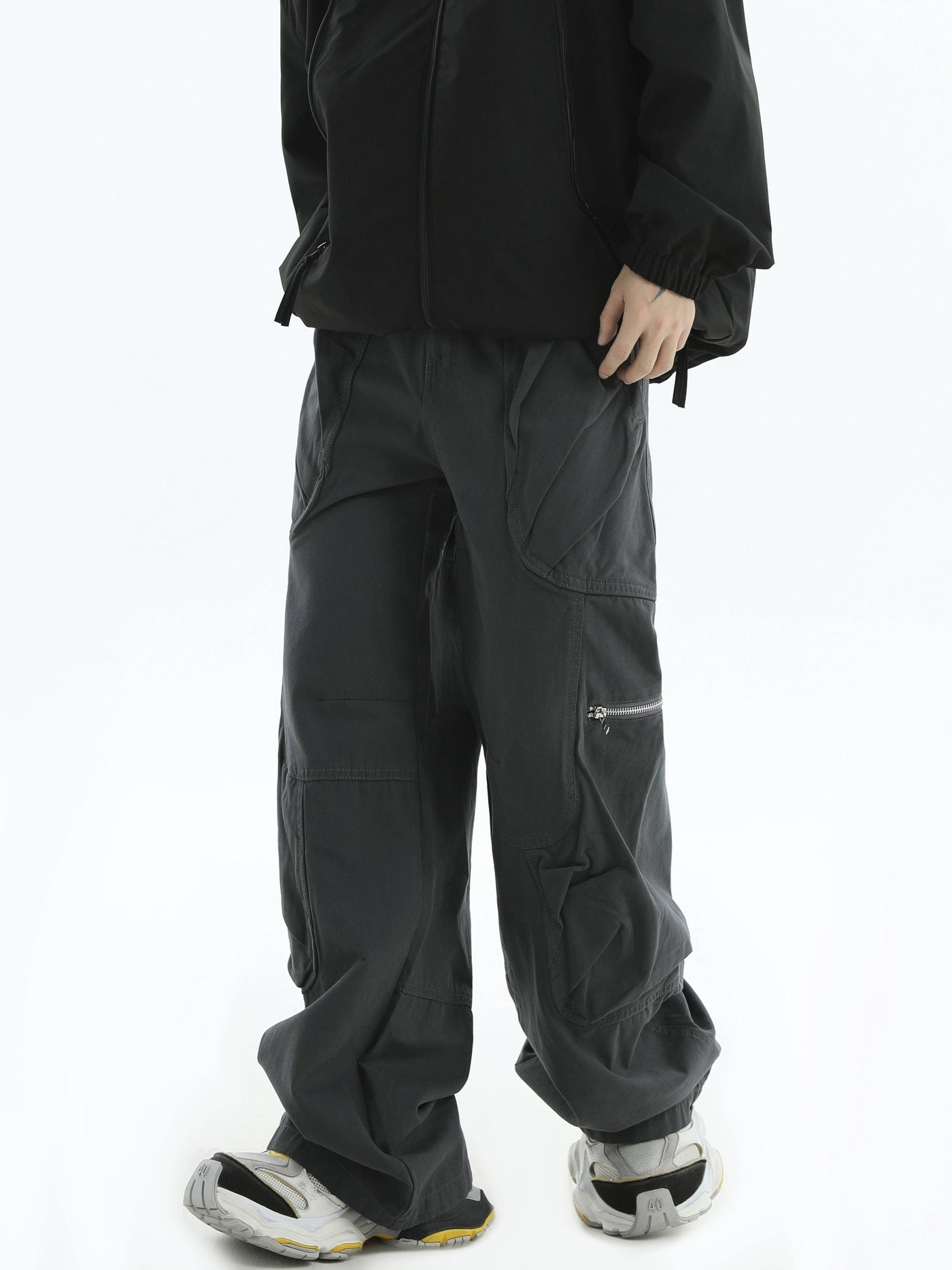 Utility Side Zip Bootcut Pants Korean Street Fashion Pants By INS Korea Shop Online at OH Vault