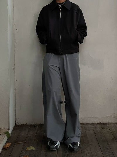 Drawstring Loose Fit Track Pants Korean Street Fashion Pants By NFAI Shop Online at OH Vault