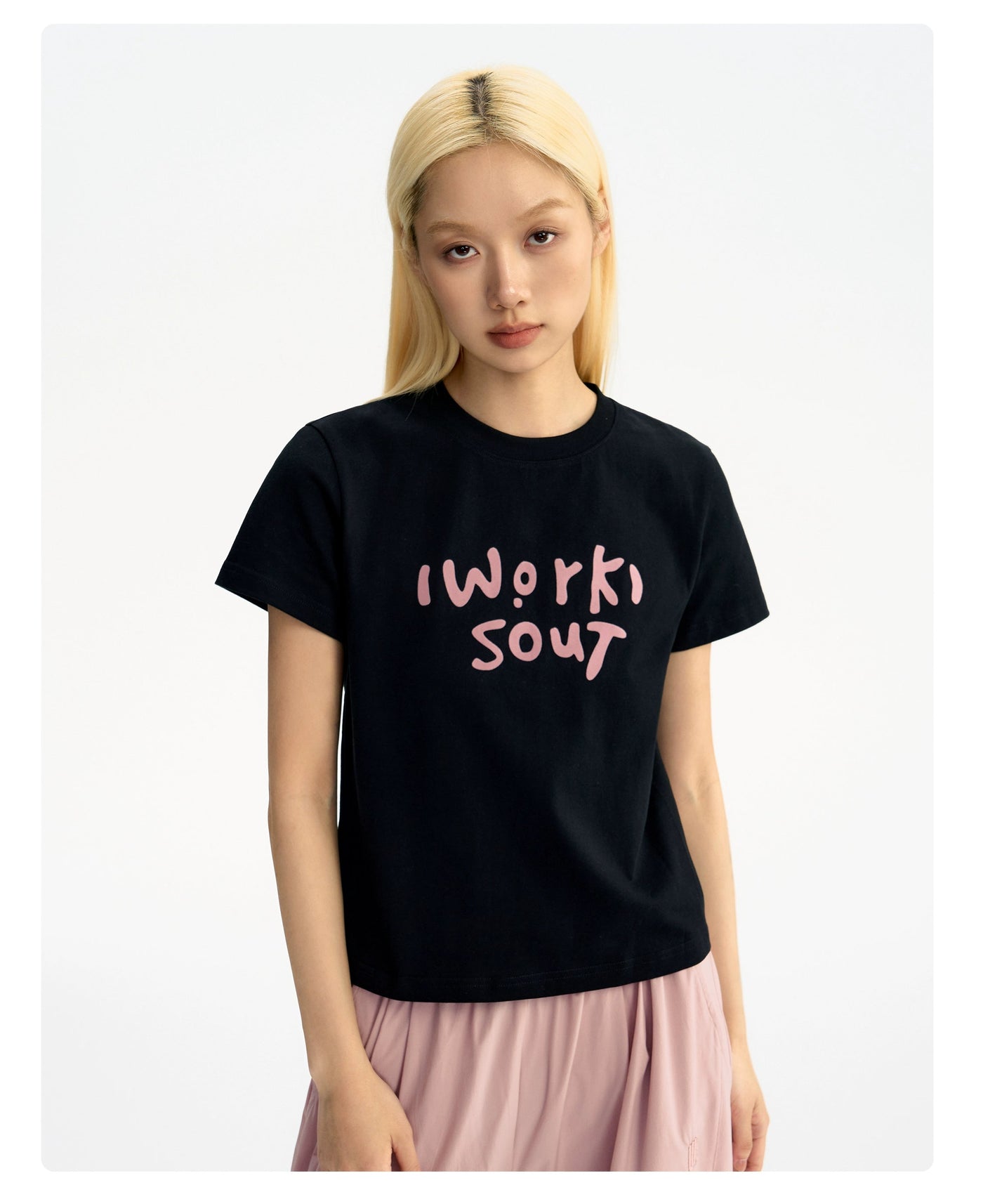 Fun Handwriting Text T-Shirt Korean Street Fashion T-Shirt By WORKSOUT Shop Online at OH Vault