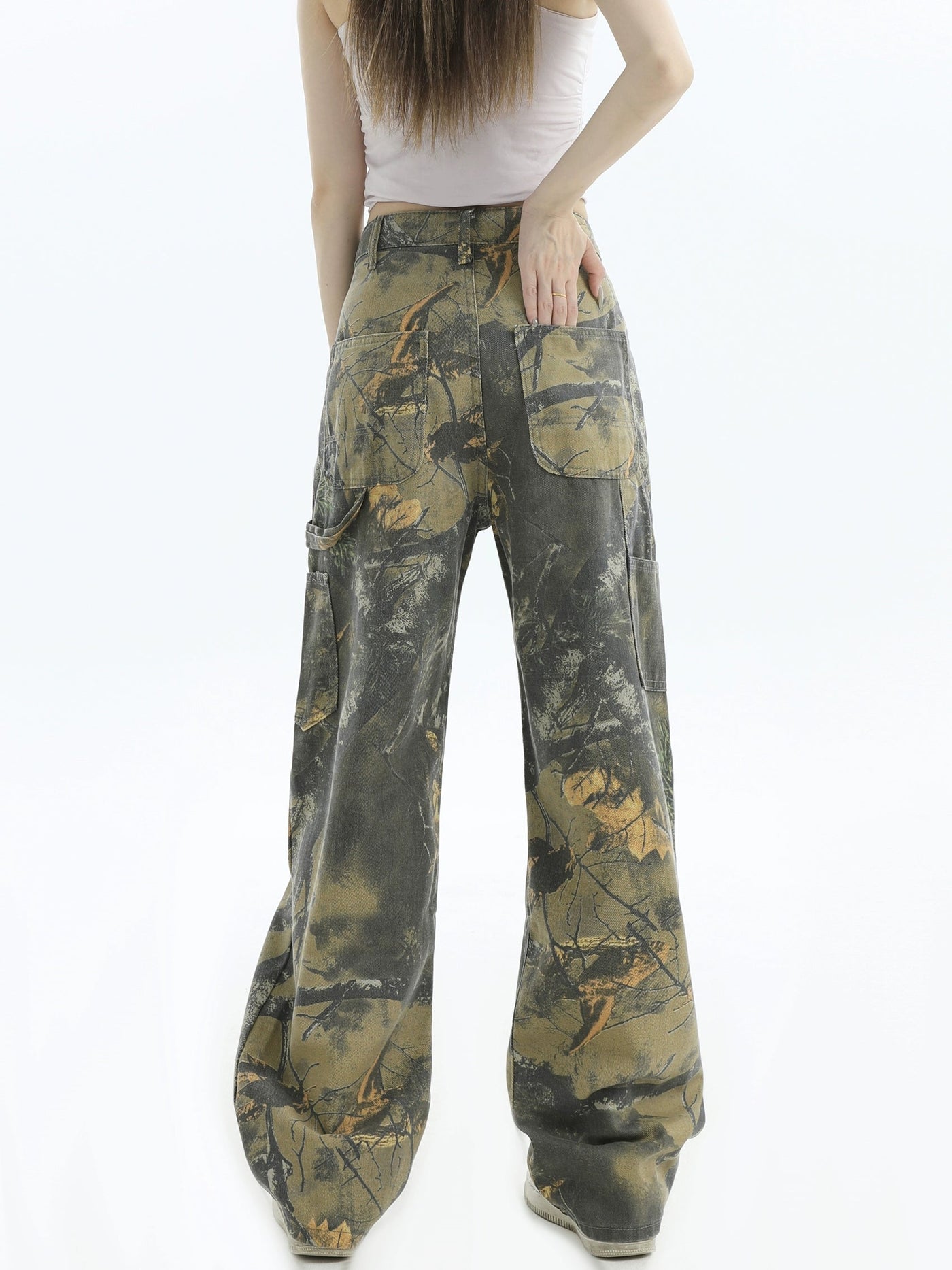 Tree Branch Camo Jeans Korean Street Fashion Jeans By INS Korea Shop Online at OH Vault