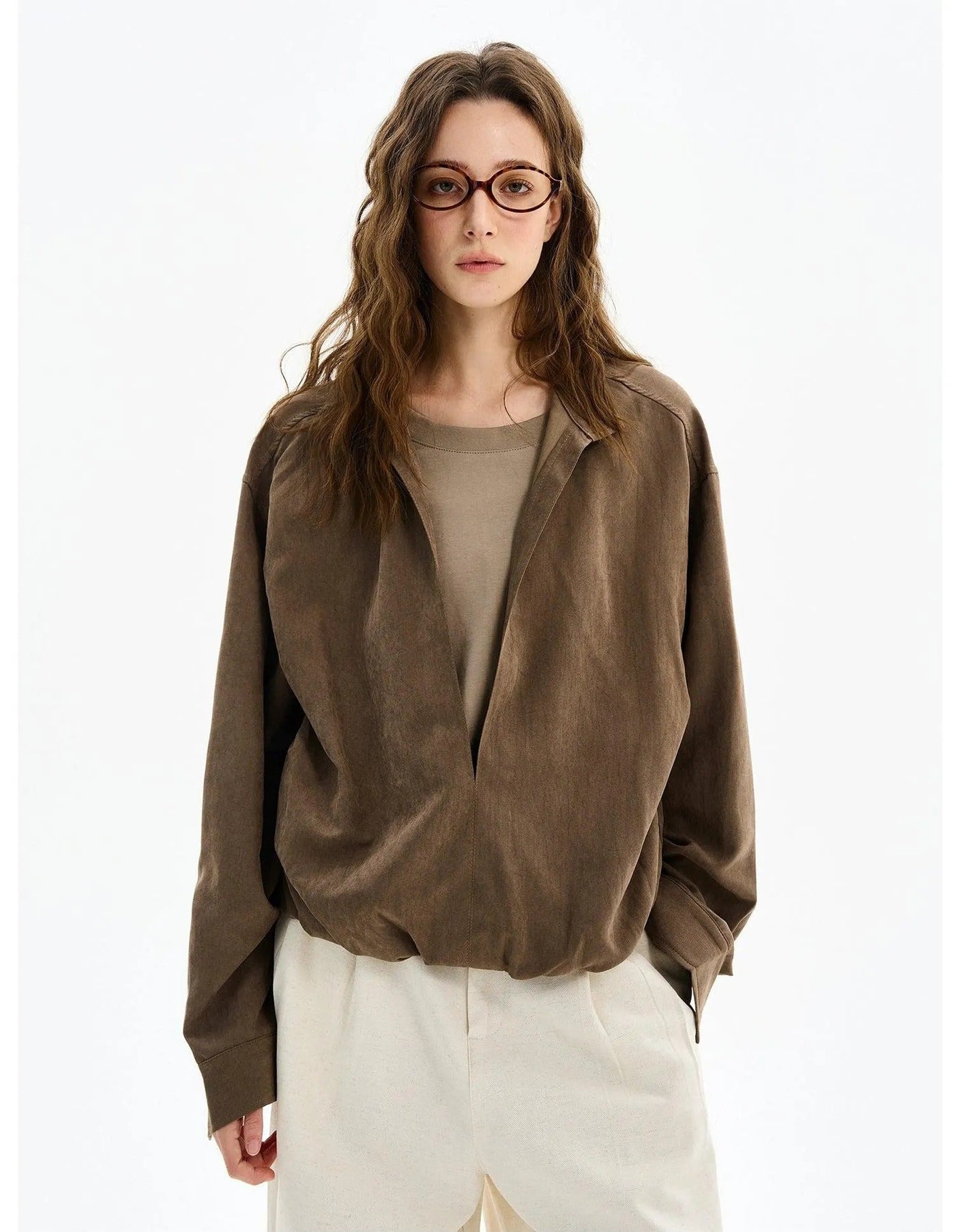 Sleek Layered V-Neck Shirt Korean Street Fashion Shirt By MaxDstr Shop Online at OH Vault