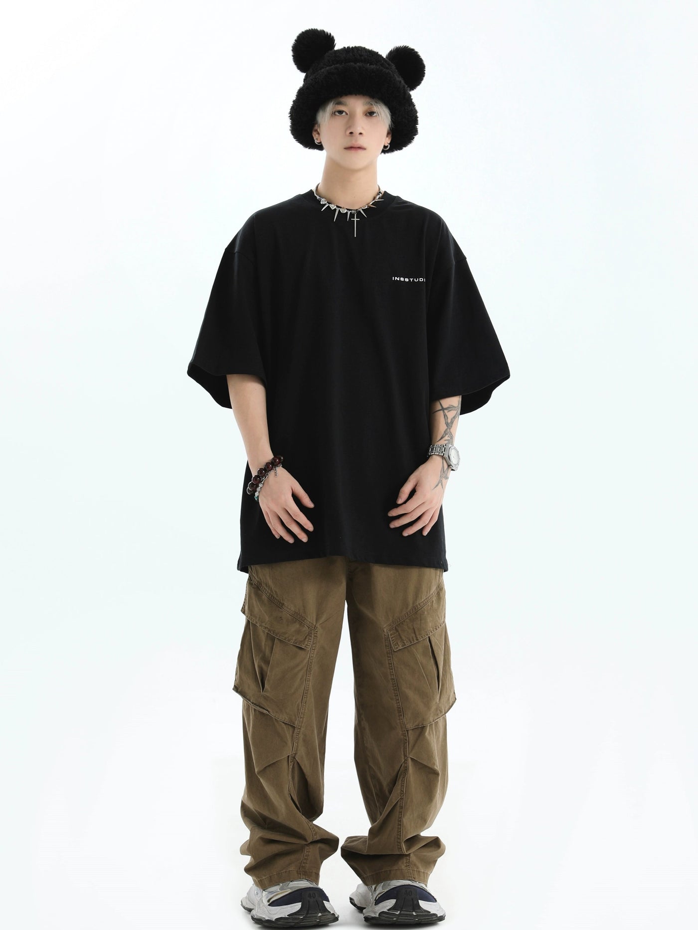 Solid Color Cargo Pants Korean Street Fashion Pants By INS Korea Shop Online at OH Vault