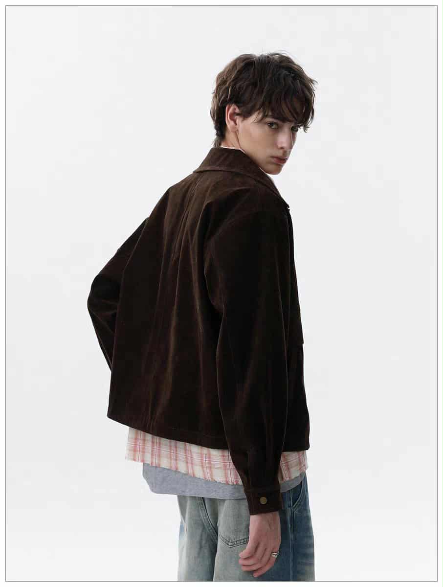 Micro Suede Fireman Clasp Jacket Korean Street Fashion Jacket By Mr Nearly Shop Online at OH Vault