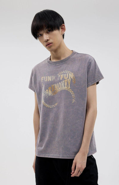 Washed Text Print T-Shirt