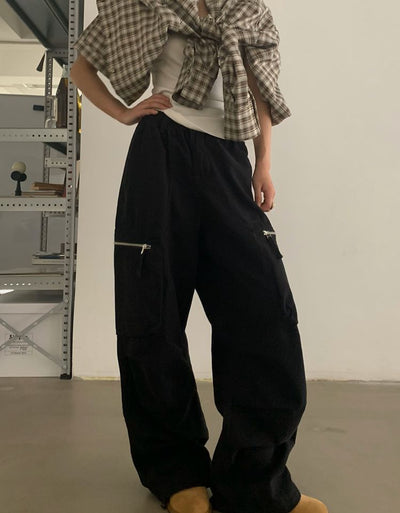 Functional Pleats Cargo Pants Korean Street Fashion Pants By In Knots Shop Online at OH Vault