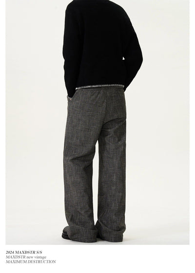 Flip Pocket Textured Flared Pants Korean Street Fashion Pants By MaxDstr Shop Online at OH Vault