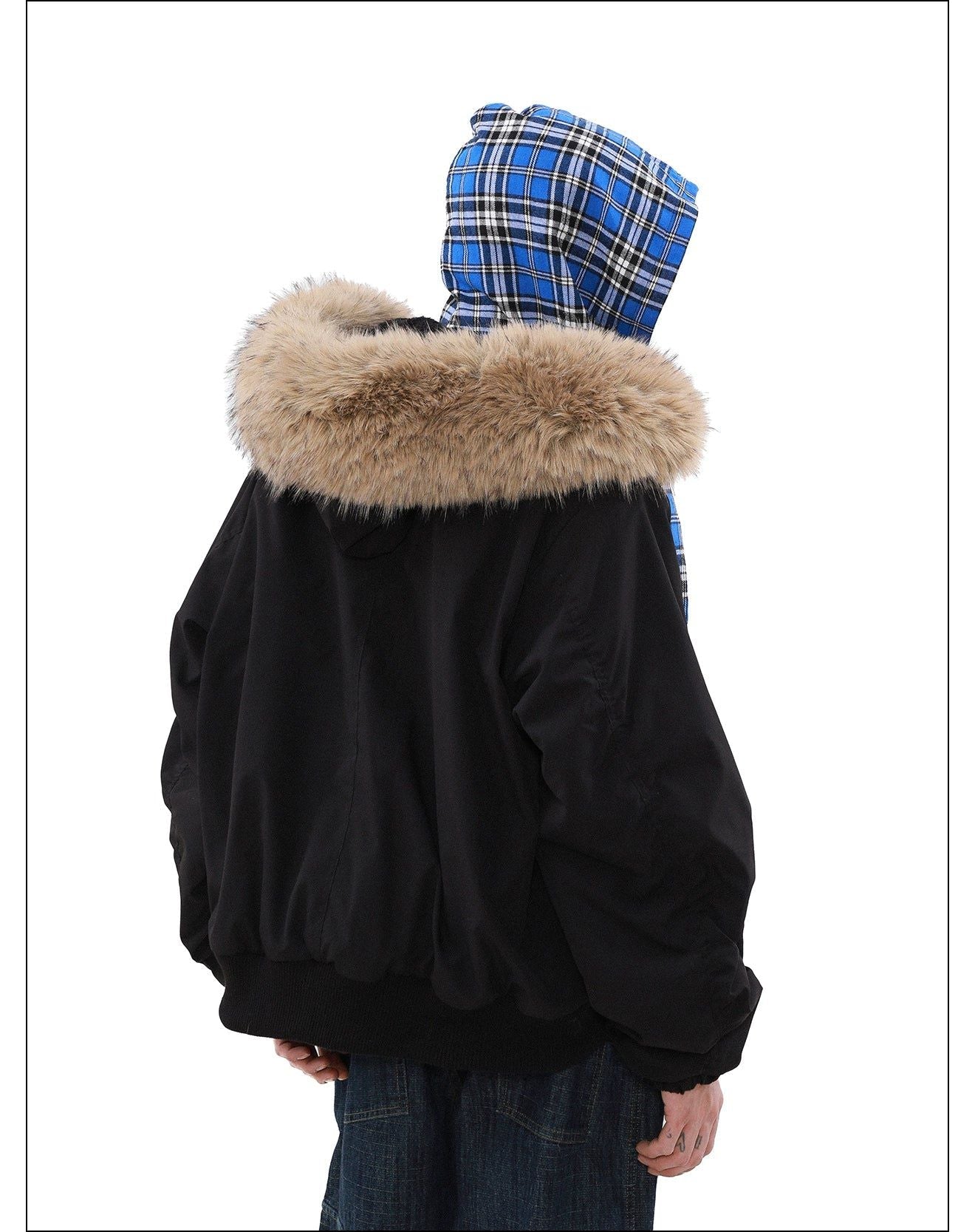 Fur Collar Cargo Style Jacket Korean Street Fashion Jacket By Mr Nearly Shop Online at OH Vault