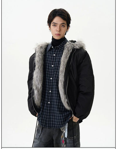 Fur Trimmed Mountaineering Jacket Korean Street Fashion Jacket By 77Flight Shop Online at OH Vault