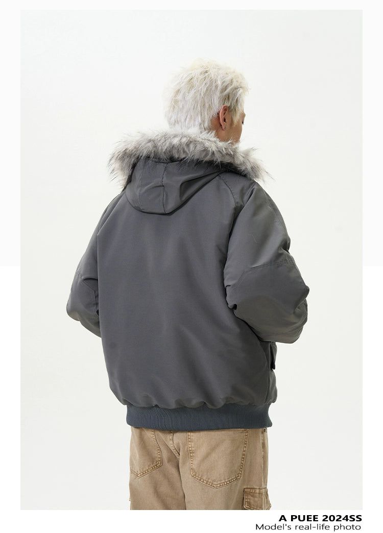 Fur Trimmed Parka Jacket Korean Street Fashion Jacket By A PUEE Shop Online at OH Vault