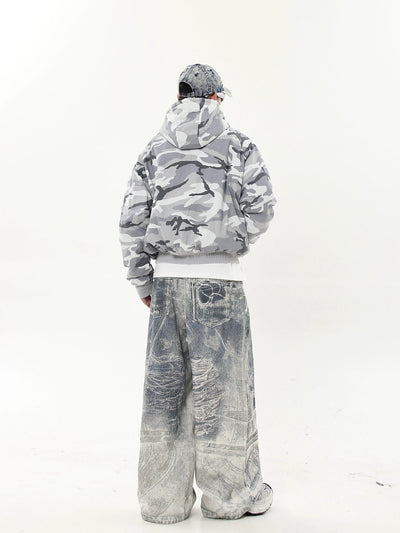 Graffiti Paint Wide Leg Jeans Korean Street Fashion Jeans By Blacklists Shop Online at OH Vault