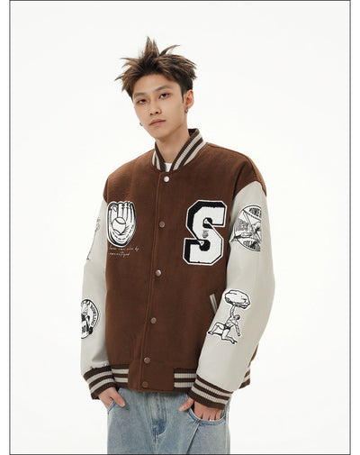 Heavy Embroidery Varsity Jacket Korean Street Fashion Jacket By Mr Nearly Shop Online at OH Vault