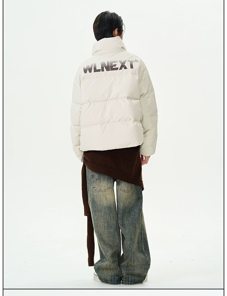 High Neck Zipped Down Jacket Korean Street Fashion Jacket By 77Flight Shop Online at OH Vault