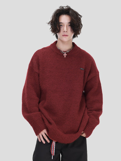 Logo Ribbed Hem Sweater Korean Street Fashion Sweater By INS Korea Shop Online at OH Vault