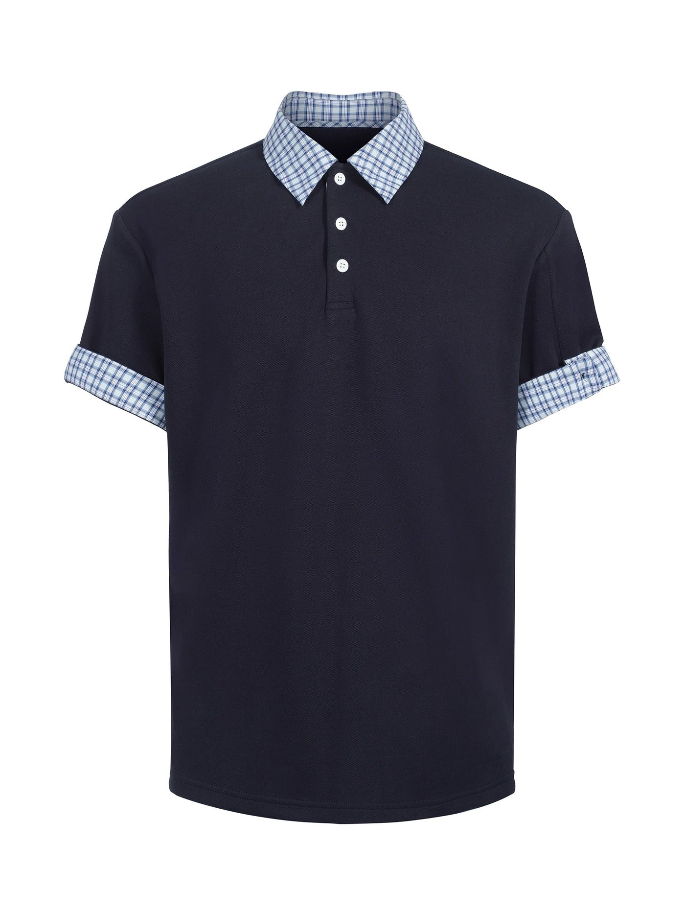 Stitched Plaid Hem Polo Korean Street Fashion Polo By Terra Incognita Shop Online at OH Vault
