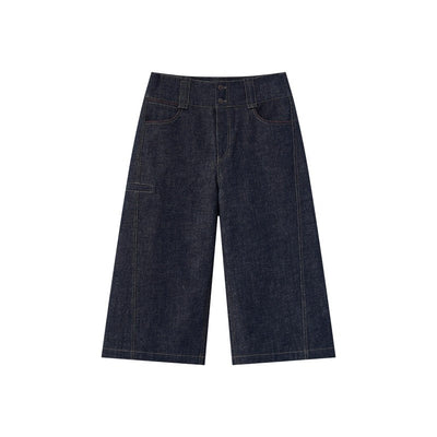 Structured Mid-Length Denim Shorts Korean Street Fashion Shorts By Opicloth Shop Online at OH Vault