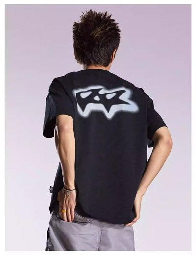 Gradient Logo Graphic T-Shirt Korean Street Fashion T-Shirt By Remedy Shop Online at OH Vault