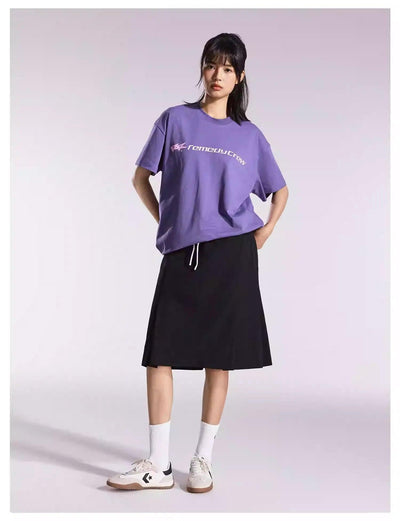 Gradient Logo Graphic T-Shirt Korean Street Fashion T-Shirt By Remedy Shop Online at OH Vault