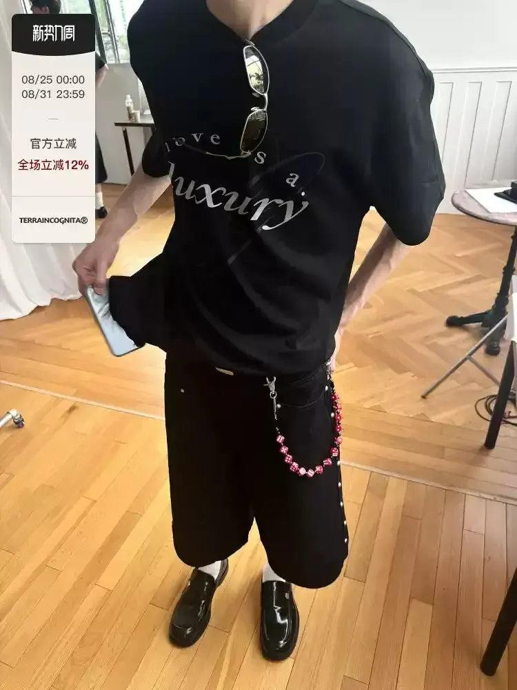 Brushed Graphic Print T-Shirt Korean Street Fashion T-Shirt By Terra Incognita Shop Online at OH Vault