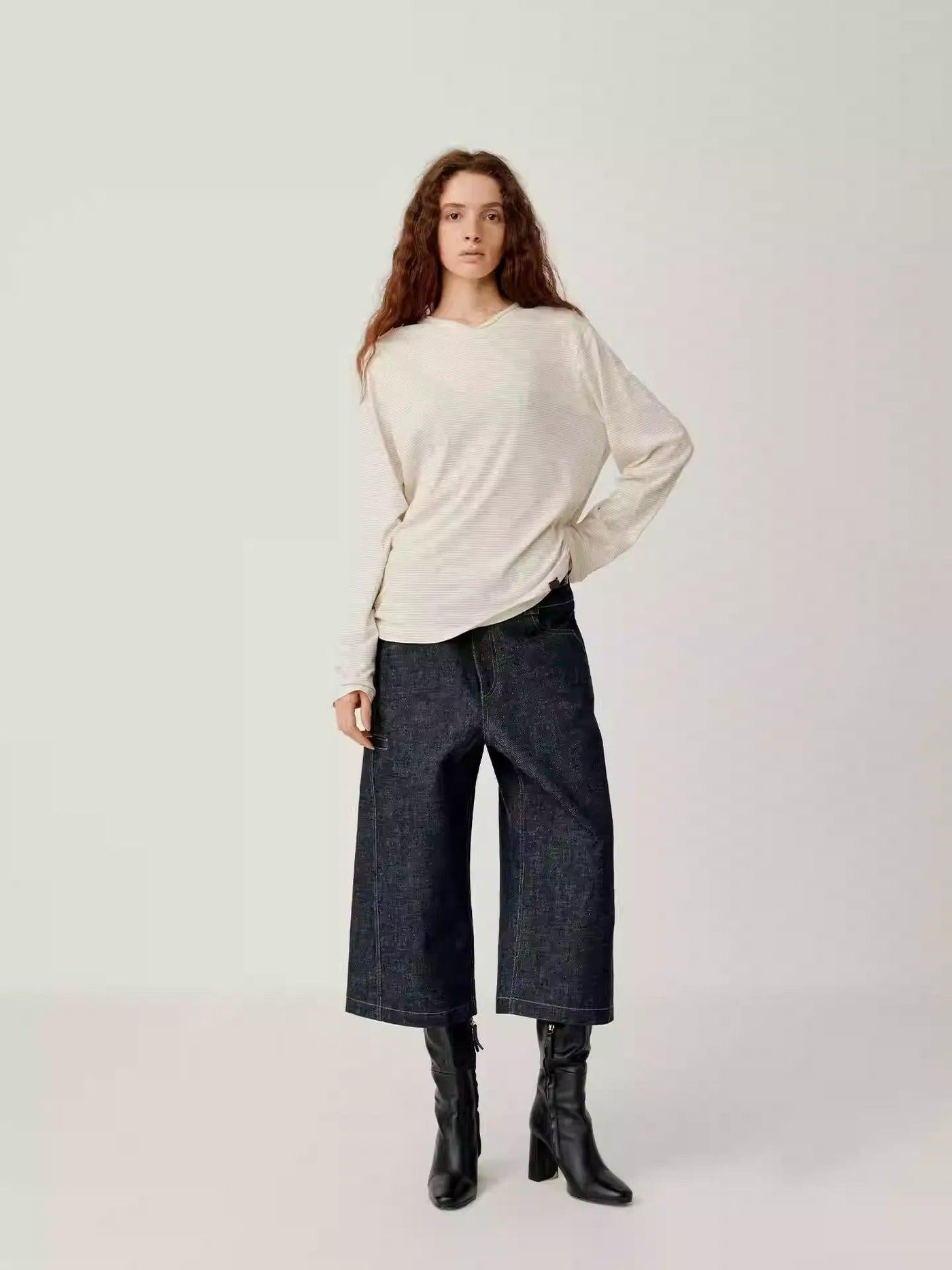 Structured Mid-Length Denim Shorts Korean Street Fashion Shorts By Opicloth Shop Online at OH Vault