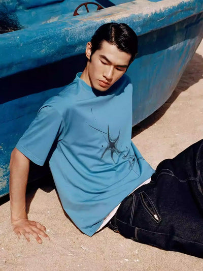 Starfish Graphic Print T-Shirt Korean Street Fashion T-Shirt By Opicloth Shop Online at OH Vault