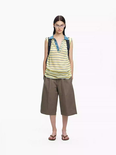 Sheer Striped Relax Fit Polo Korean Street Fashion Polo By Mason Prince Shop Online at OH Vault